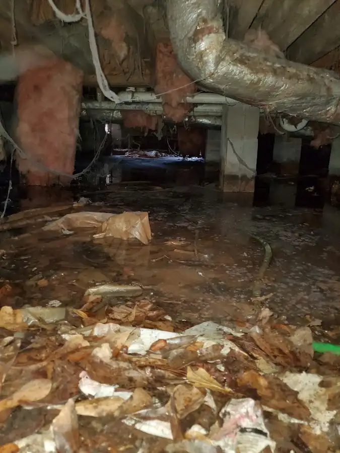 Crawl space flood assessment for Commercial Water Damage Restoration in Irving