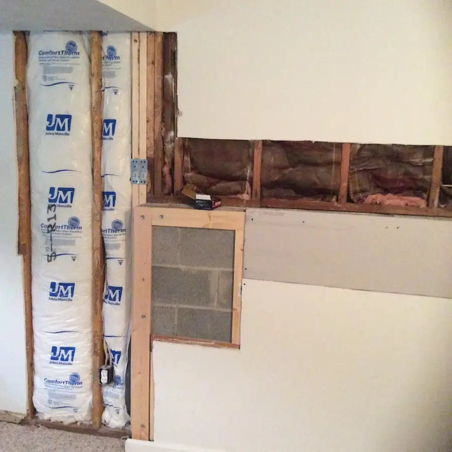 Wall insulation replacement during Contents Cleaning & Restoration in Irving